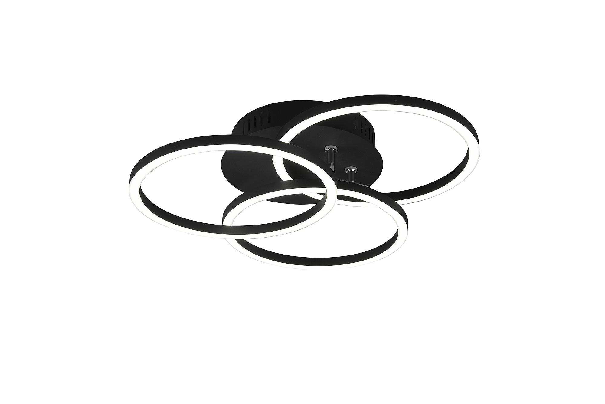 Circle LED-Deckenleuchte Eisen 1-flammig Schwarz 2