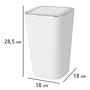 Candy Swing Lid Bin Polystyrene ABS 6 L White 2