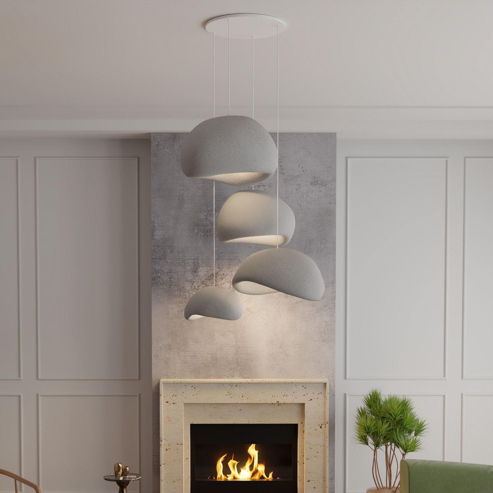 4-Flammig Wabi Sabi Sabi Glows Pendelleuchte Beton Grau 3