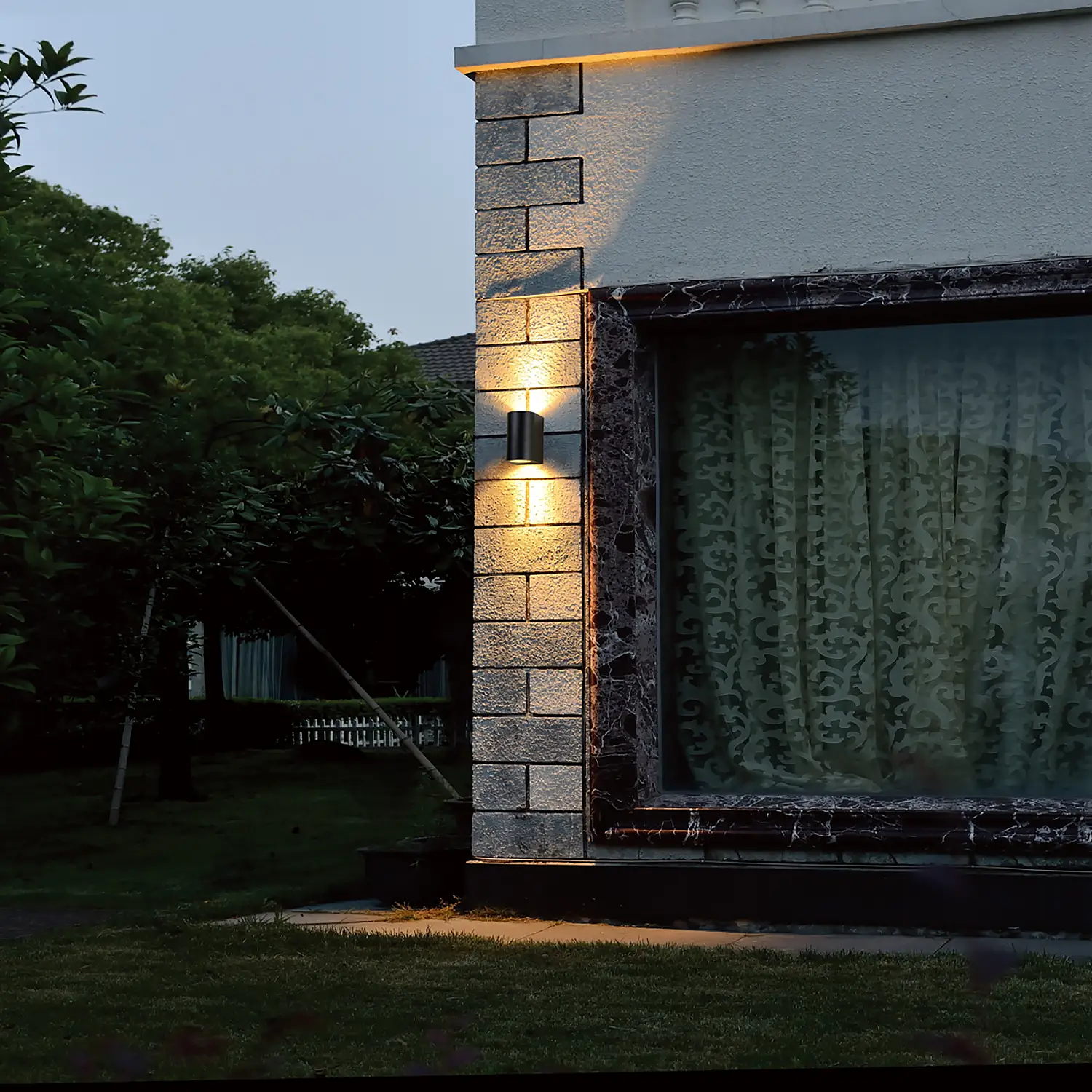 Outdoor Collection I LED-Wandleuchte 2-flammig Schwarz 0