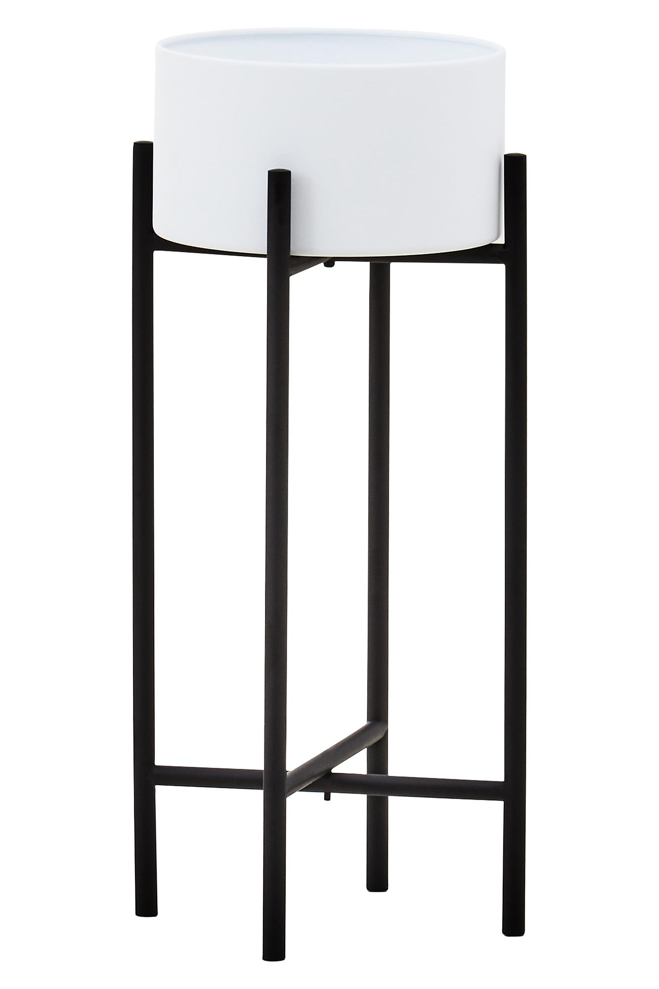 Trosa Kleine Weiß Schwarz Stand Blumentopf
 4