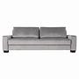 REJKIAVIK Sofa 3-Sitzer Velour Silber 0
