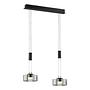 LED-Pendelleuchte Lavin Eisen Rauchglas Schwarz 3