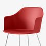 Rely HW33 Sedia con braccioli Plastica Metallo Rosso 2