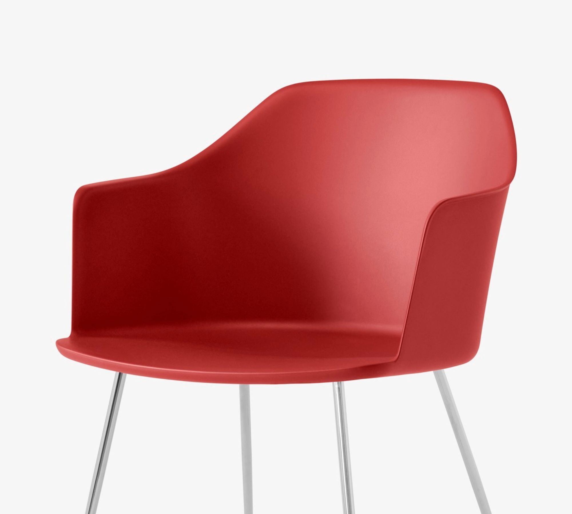 Rely HW33 Sedia con braccioli Plastica Metallo Rosso 2