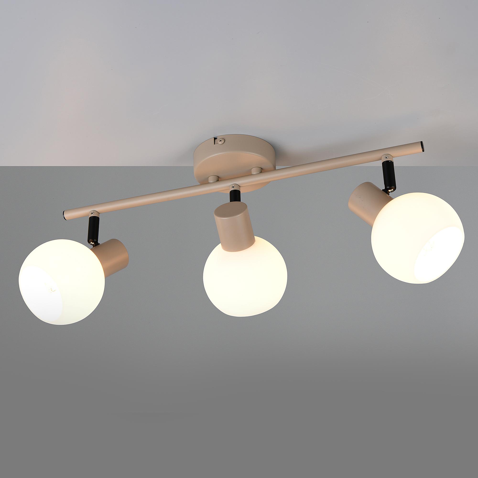 3-Flammig Boba Deckenleuchte Opalglas Eisen 0