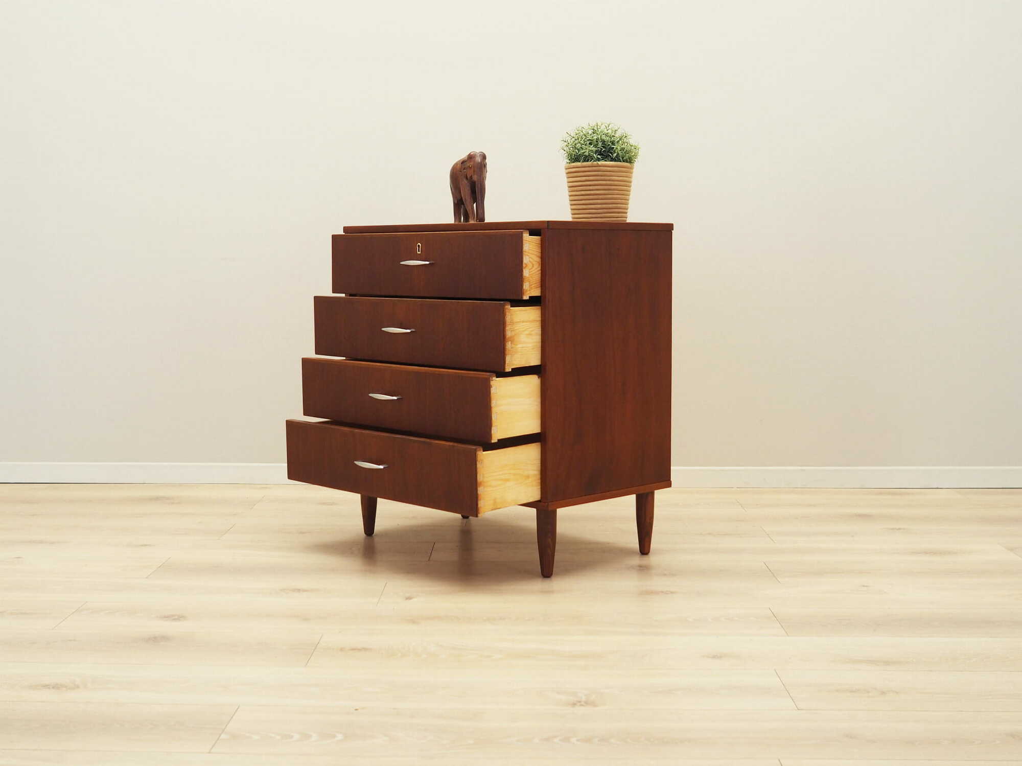 Vintage chest of drawers Teak brown 1970s 3