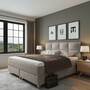 Boxspringbett Tonnentaschenfederkern Latex-Topper  1