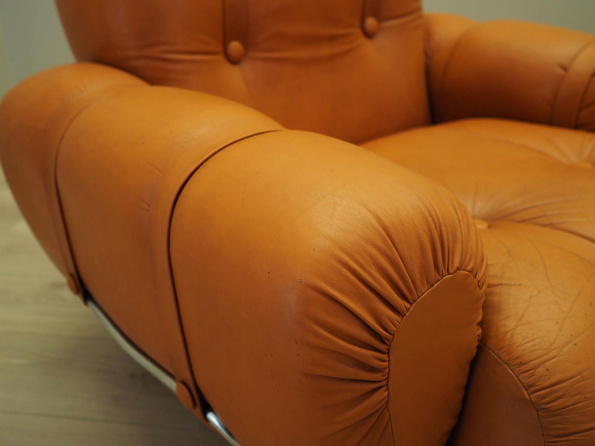2x Space Age Armchair Orange 1960s 8