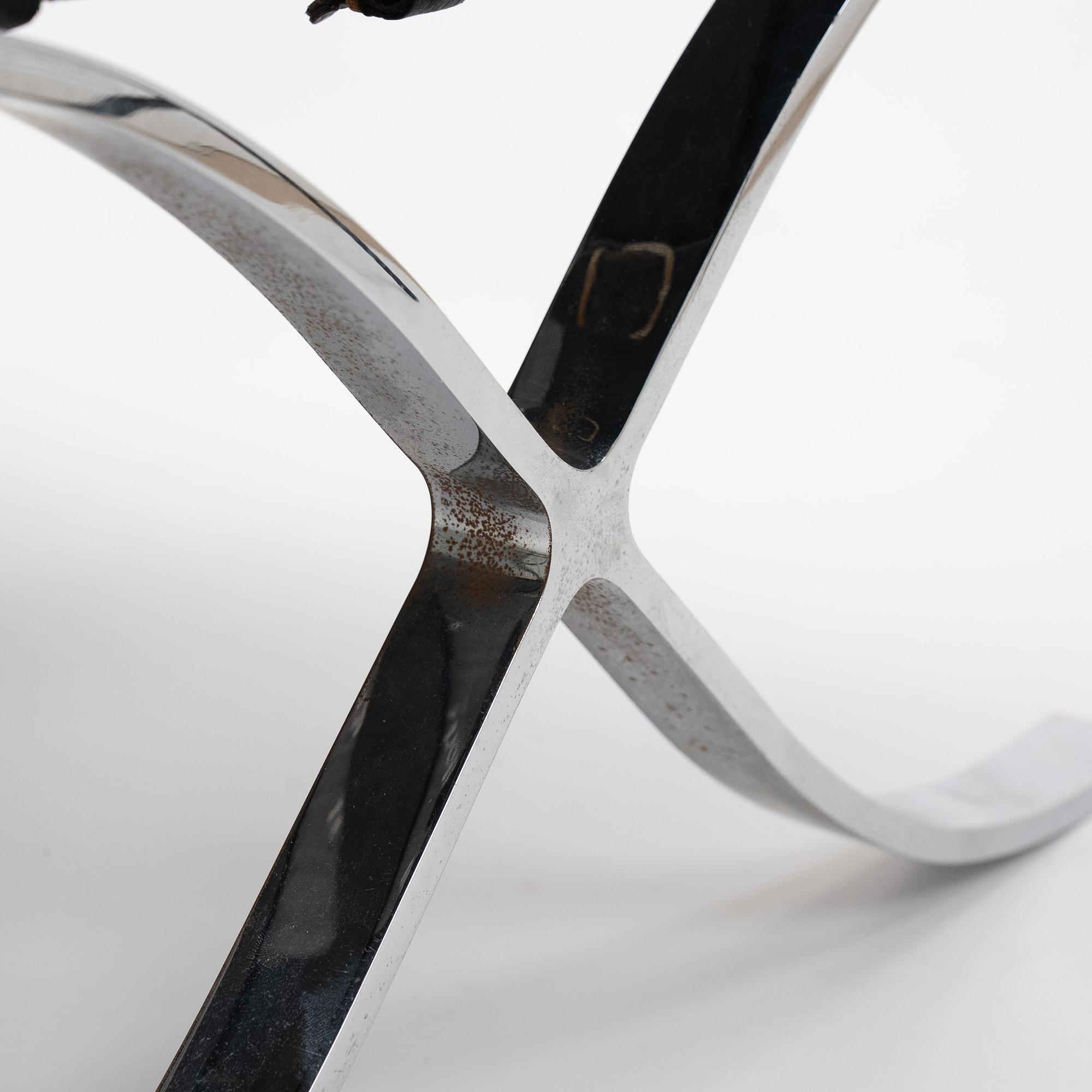 Barcelona Stuhl mit Ottoman Schwarz von Knoll International 3