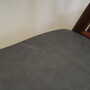 4x Vintage Chair Teak Wood Leather Gray 1960s 9