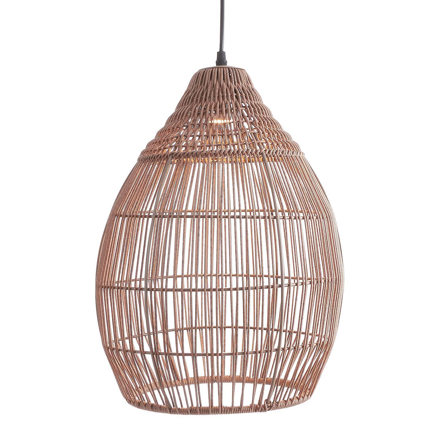 Hanging lamp Solana with solar panel Brown 1