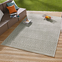 Raute In-/Outdoor-Teppich Grau Weiß 0