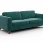 Pablo Sofa 3-Sitzer Textil Petrol-Grün 1