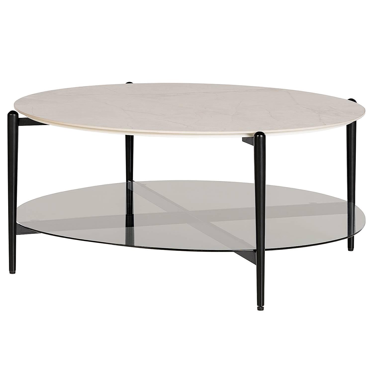 Coffee table HAYESTOWN ceramic marble white 0