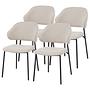 Upholstered chair Meramo set of 4 Beige 0