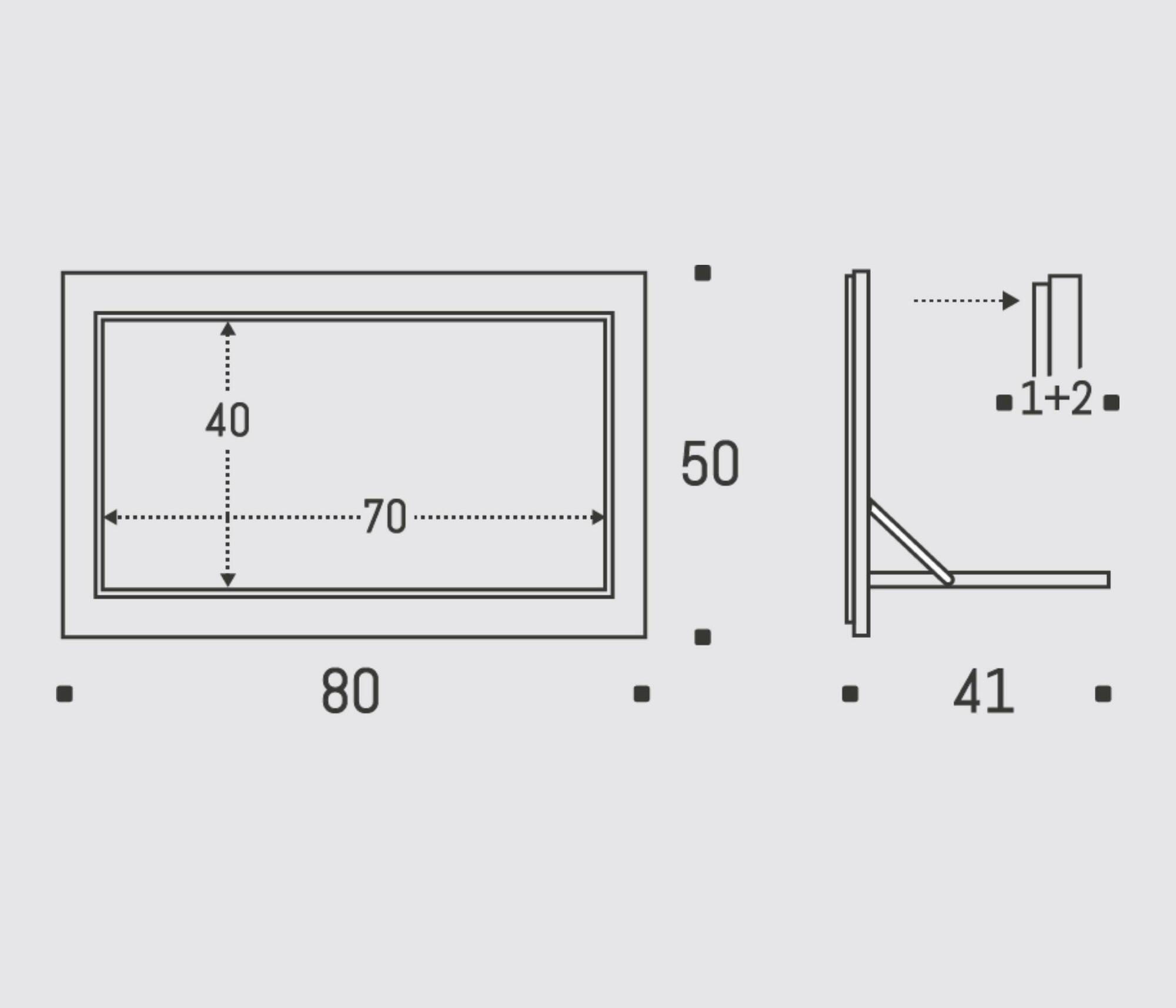 5x Fläpps Scrittoio 80x50 Nero 4