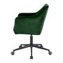 Bürostuhl Drehbar Samt Grün Schwarz 2