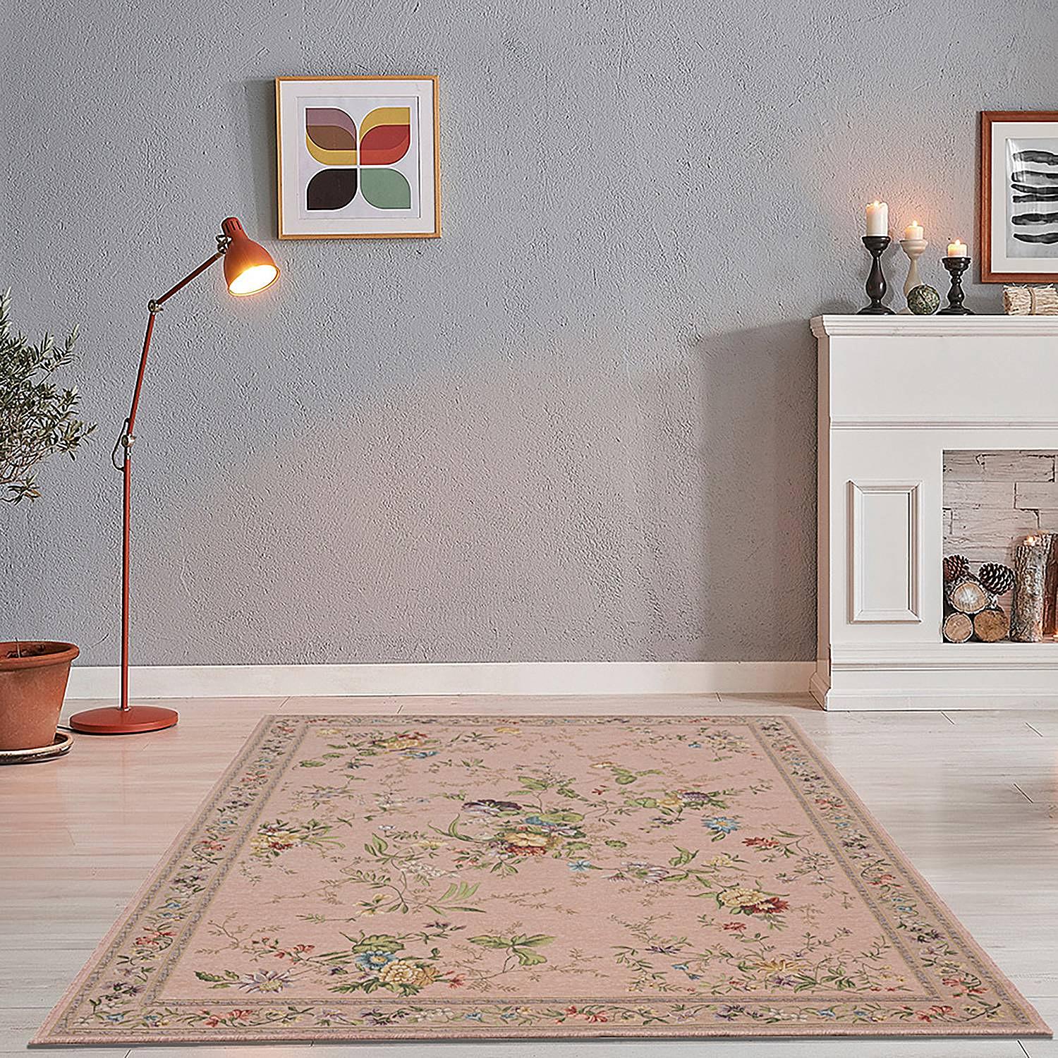 Kurzflorteppich Flomi Sagrini Mischgewebe Rosa 2