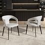 Dining chair textile white 2