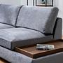 Tulip Ecksofa Links mit Hocker Dunkelgrau 2