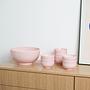 Ceramic bowl set Pink 1990s 1