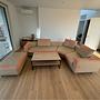 Ecksofa 4-Sitzer & Ottoman Leder Beige 4