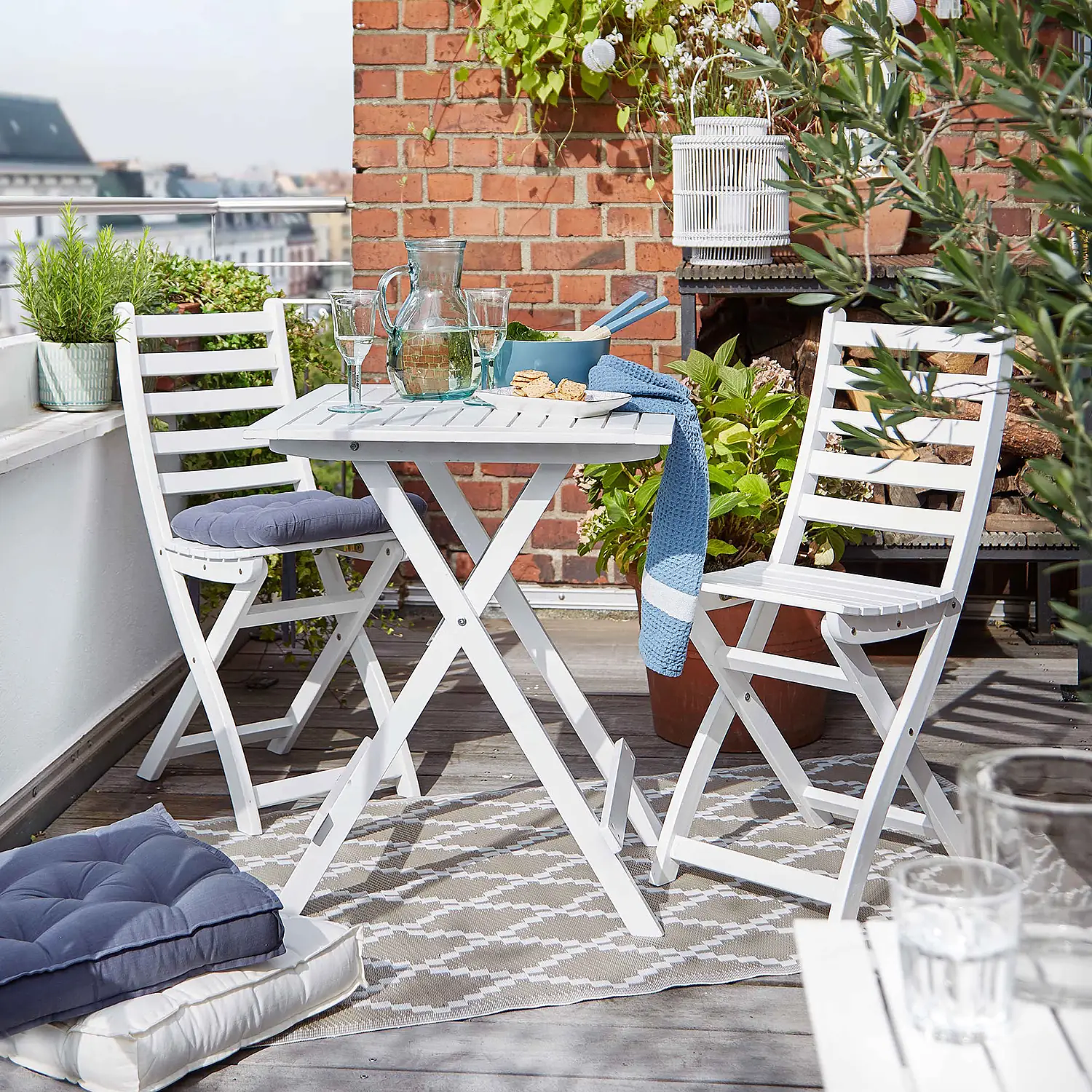 Colour Clash Rauten II Outdoorteppich Natur 5