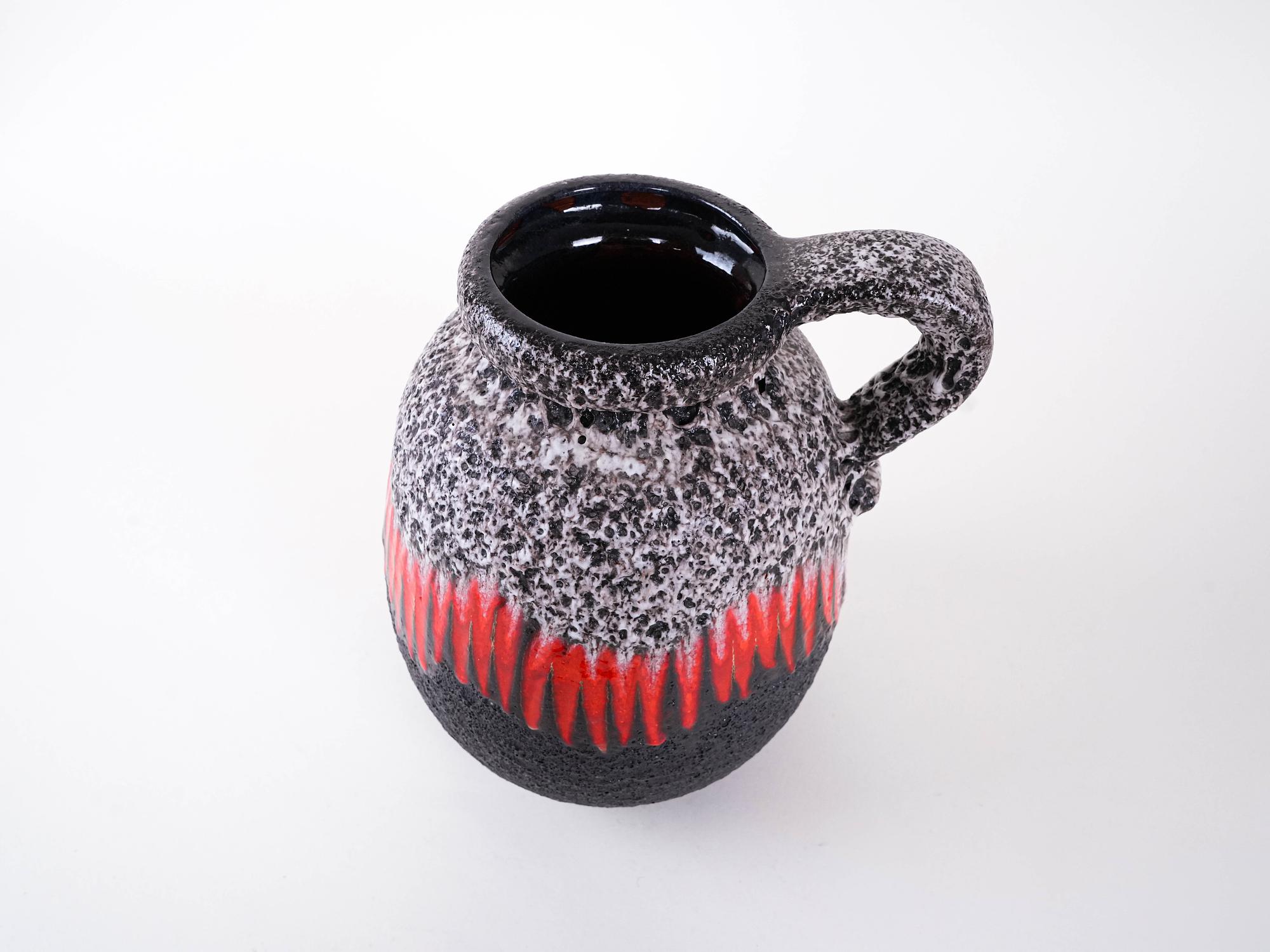 Keramikvase Fat Lava 1960er Jahre 3