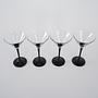 Martini glasses 4x Black 4