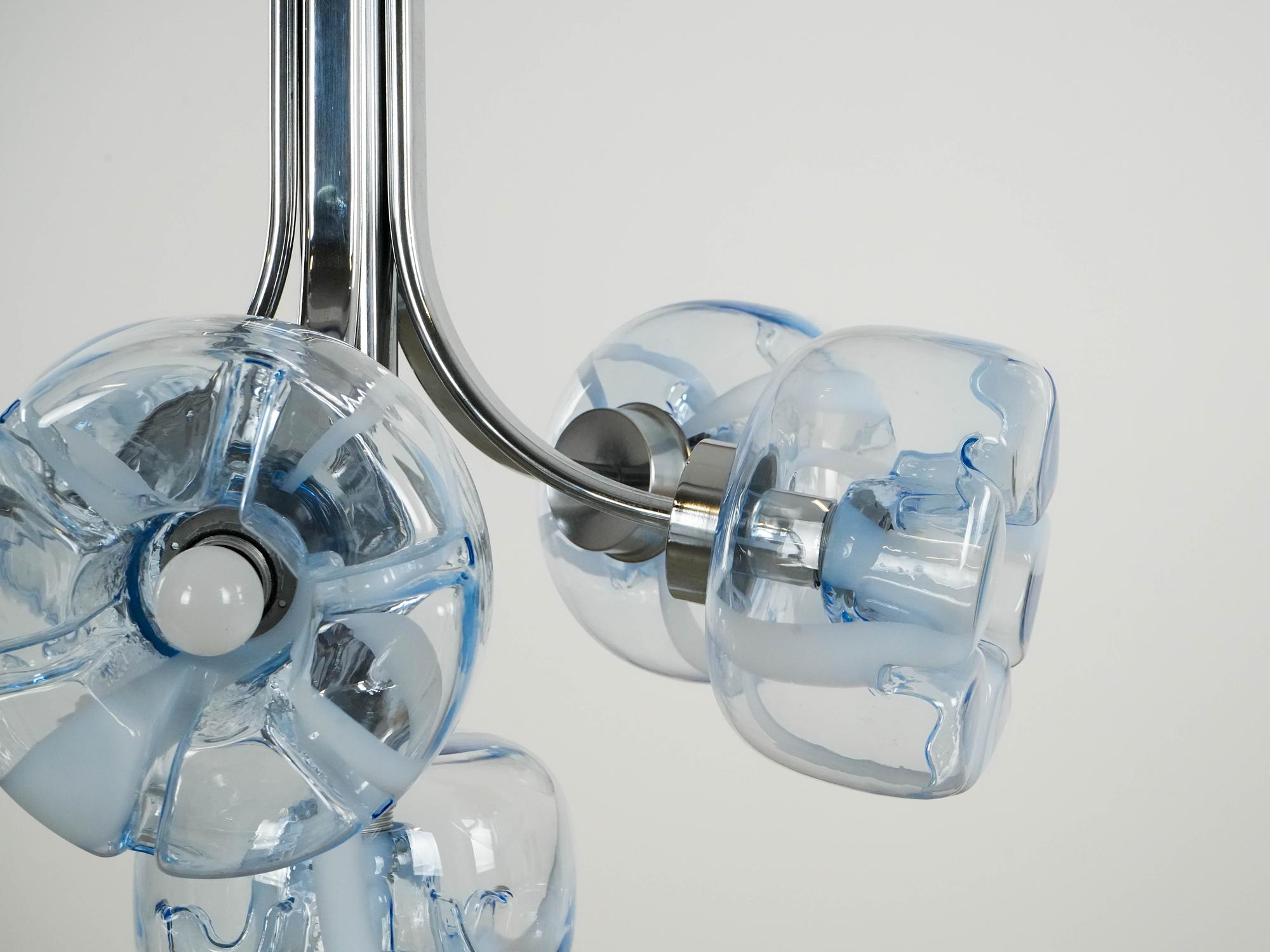 Kronleuchter Muranoglas 1970er Jahre 3