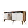 Milan Sideboard Walnut Brown White 160cm 5
