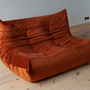 Togo Sofa 2-Sitzer Samt Bernstein-Orange 2