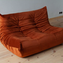 Togo Sofa 2-seater velvet amber-orange 2