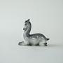 Ceramic fawn figure Grey 1970s 5