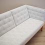 Vintage Sofa 3-Sitzer Eichenholz Textil Grau 1970er Jahre 10