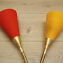 Vintage wall lamp metal textile multi-colored 1970s 11