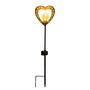 LED Solar Path Light Heart Set of 2 1-bulb Aluminum Black 3
