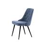 2x Esszimmerstuhl-Set Stoff Metall Blau 3