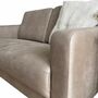 Sofa 2-Sitzer Kunstleder Holz Beige 2