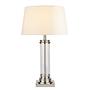 Tischleuchte Pedestal Mischgewebe Stahl Silber 1