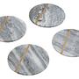 4x Kira Grey Marble Untersetzer
 6