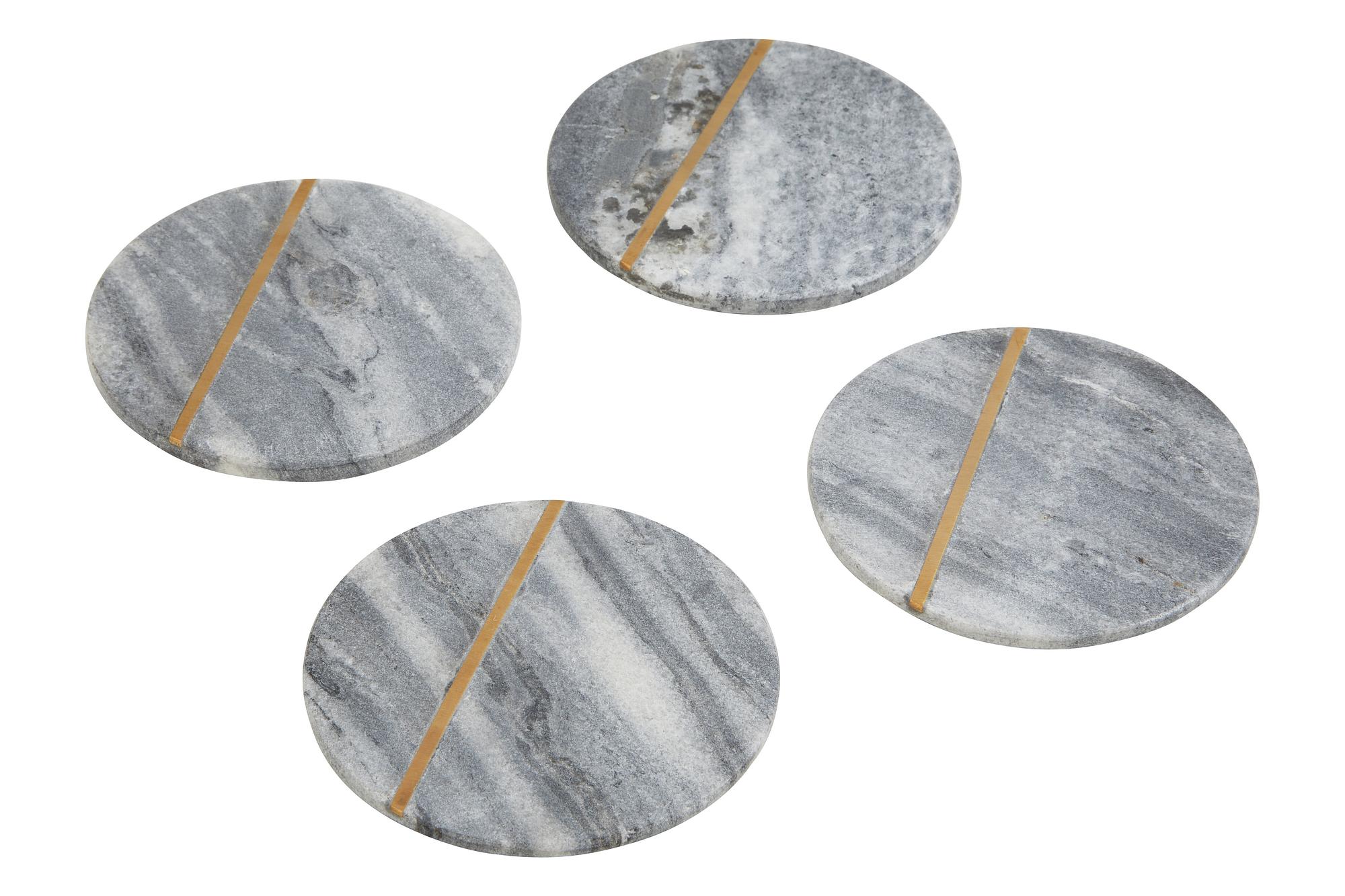 4x Kira Grey Marble Untersetzer
 6