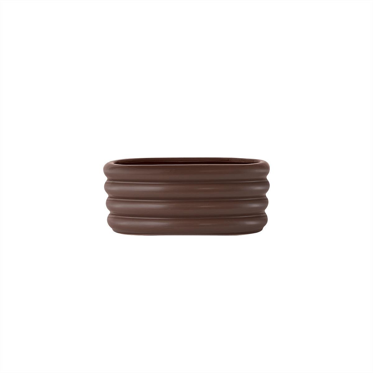 Awa Flowerpot Ceramic Brown 0