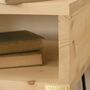 Hairpin Nachttisch Holz Metall Kiefer 3