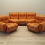 Space Age 3-Sitzer Sofa Orange 1960er Jahre 1