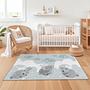 Tappeto per bambini con motivo di animali e nuvole multicolore 120×180 cm 0
