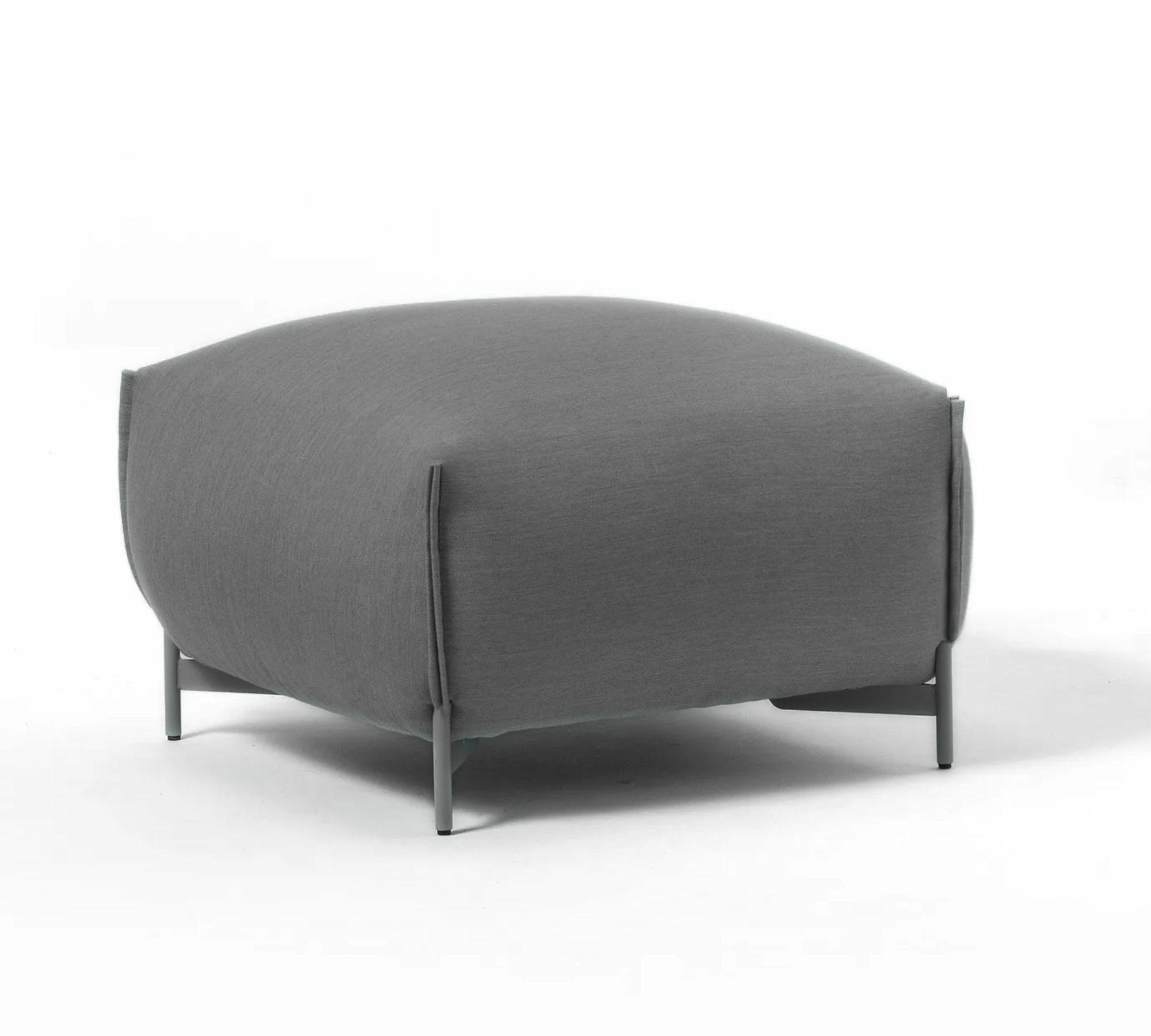 Mochi Pouf Textil Metall Grau 0