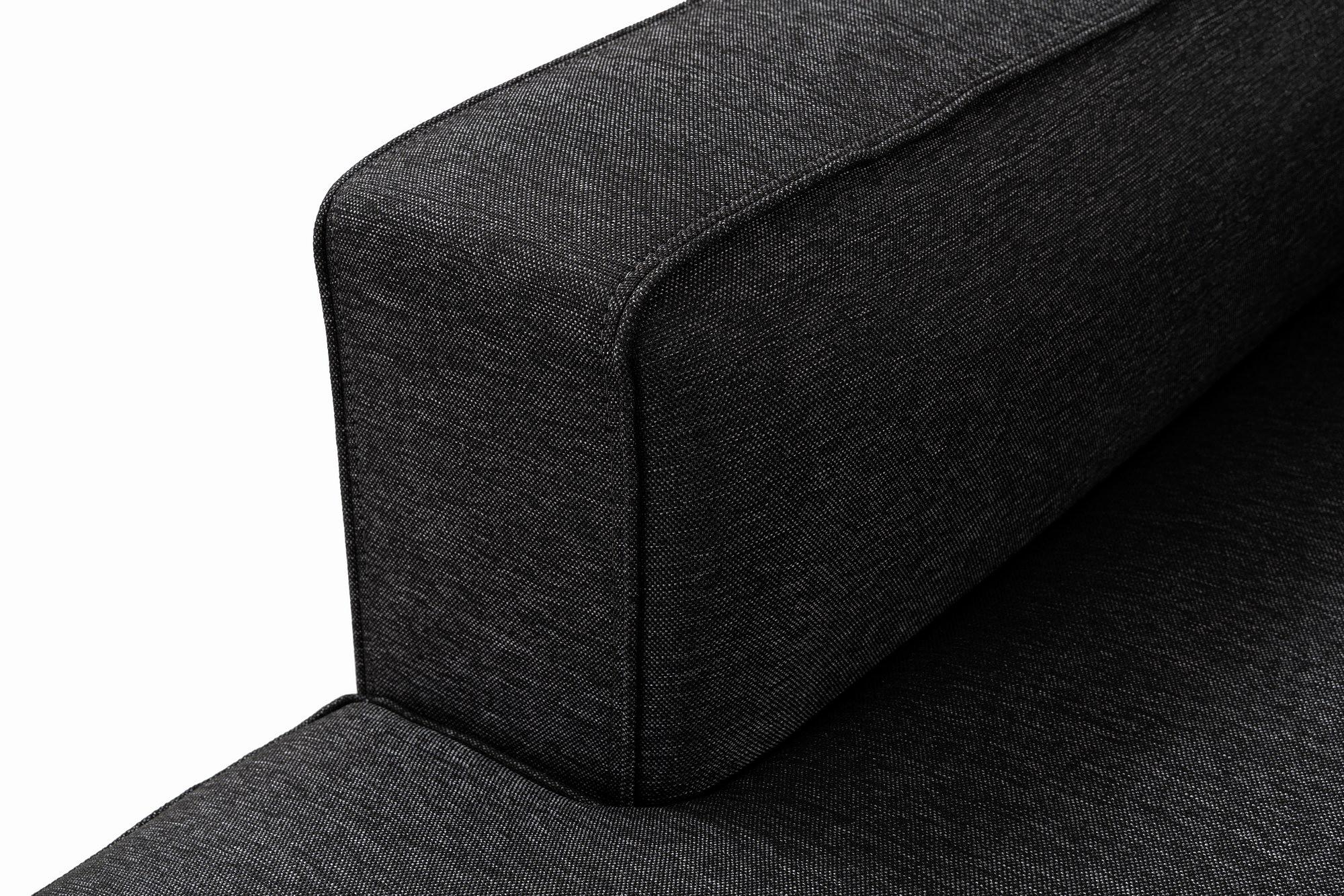 Mora Ecksofa Links Schwarzgrau 9