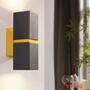 LED wall lamp Passa II Steel 2-flame Black / Gold 1